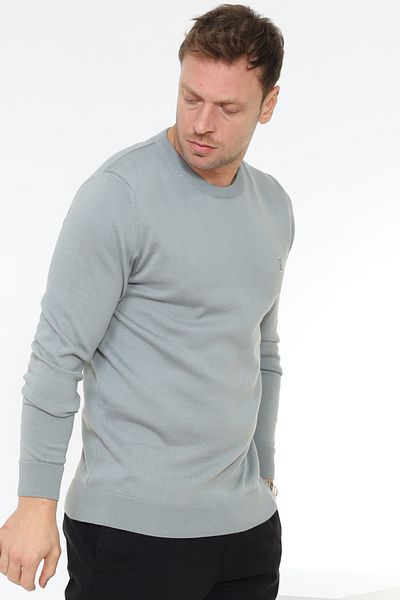 Matte Ανοιχτό πράσινο πουλόβερ Berlin Crew Neck από οργανικό βαμβάκι