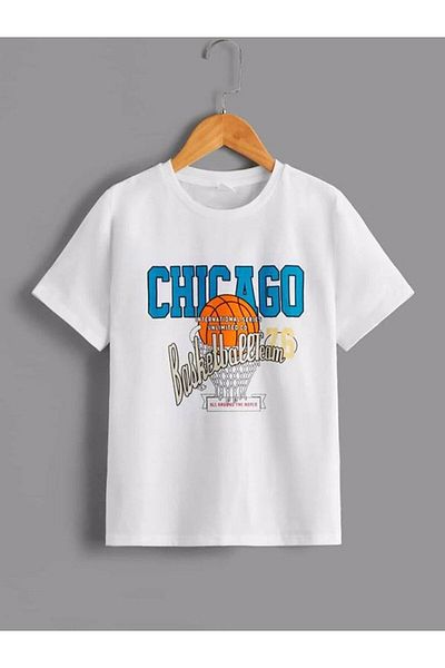 trendgar Μπλουζάκι με στάμπα Chicago 100/100 βαμβάκι