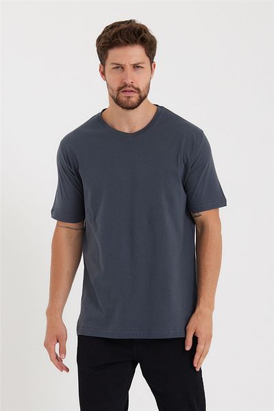 Tarz Cool Ανδρικό T-shirt με λαιμόκοψη V-Neck Slim Fit-vyktsr31s
