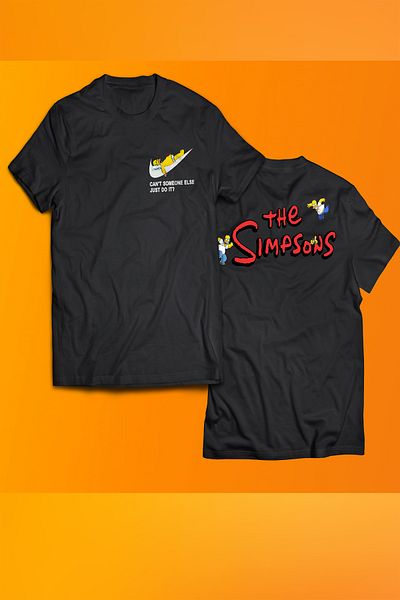 remonz Μπλουζάκι Simpsons με στάμπα 100% βαμβακερό μπλουζάκι μεγάλου μεγέθους