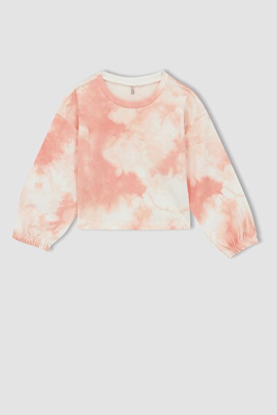 DeFacto Dívčí mikina Crop Crew Neck