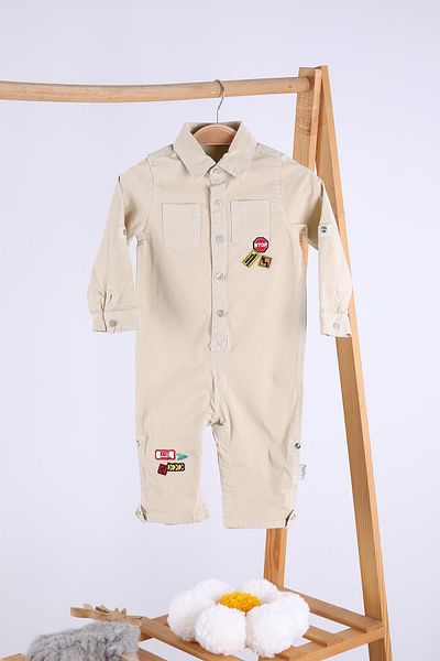 Babyhola Denim Fabric Baby Girl Jumpsuit 12304