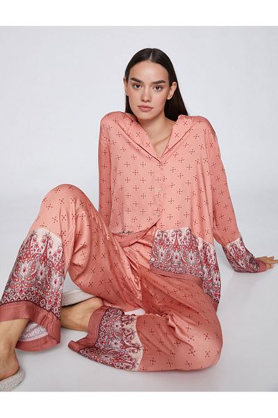 Koton Shirt Pajama Top Patterned