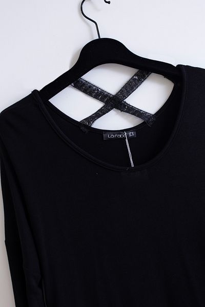 Lafaba Γυναικεία Μαύρη Μπλούζα Plus Size