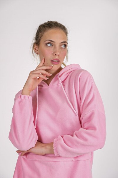 CHUBA Γυναικεία κουκούλα με ροζ κουκούλα Oversize Outdoor Retro Fleece Hoodie 22wk299