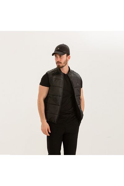 Tamer Tanca Men's Textile/leather Vest Leather Coat 797 Douglas Erk Dr Vest Y22