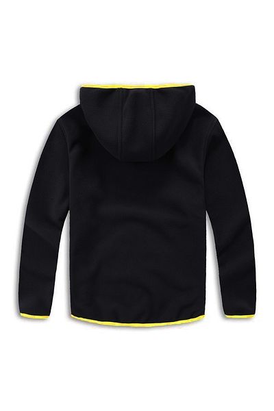 Armashine Boys Girls Hooded Zippered Fleece Sweatshirt Black-yellow