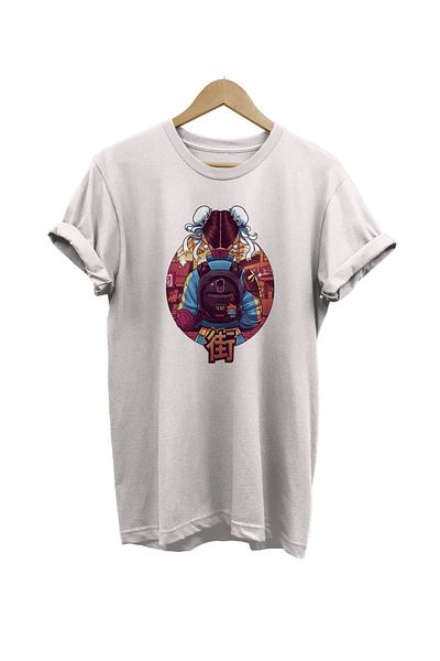 remonz Tricou oversize din bumbac 100% cu imprimeu Street Fighter Chun-li Tricou cu dimensiuni mari