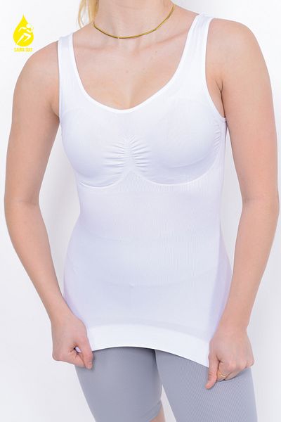 SAUNA SUIT White Premium Women's Corset Athlete, Chest and Waist Enhancer, Belly Slimmer, Aids Upright Posture