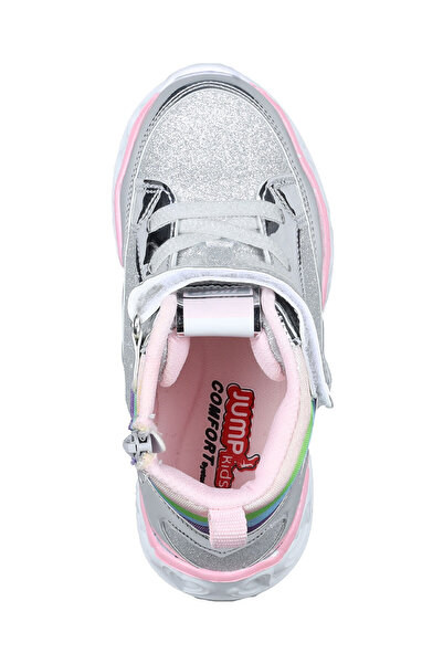 Jump 26962 Velcro Ασημί χρώμα - Ροζ αθλητικά παπούτσια για κορίτσια Casual αθλητικά παπούτσια