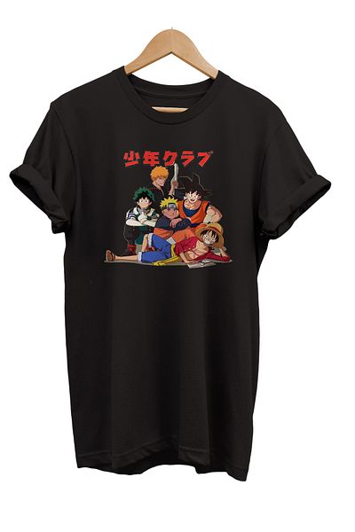 remonz Anime Heroes εμπριμέ 100% βαμβακερό μπλουζάκι Oversize Μπλουζάκι μεγάλου μεγέθους