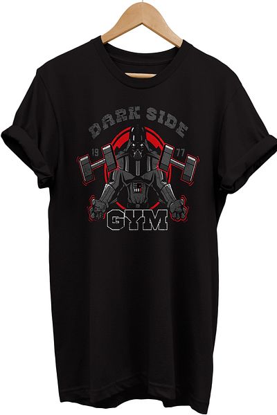 remonz Star Wars Darth Vader Gym με στάμπα 100% βαμβακερό μπλουζάκι Oversize Μπλουζάκι μεγάλου μεγέθους