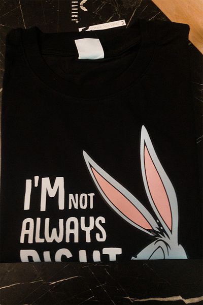 remonz Μπλουζάκι Bugs Bunny 100% βαμβακερό Oversize Μπλουζάκι μεγάλου μεγέθους