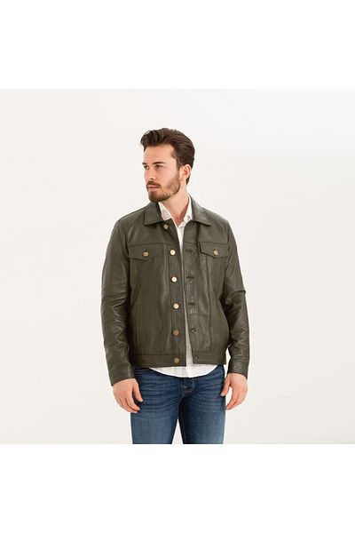 Tamer Tanca Men's Genuine Leather Leather Coat Leather Coat 890 Jean Erk Leather Coat Y22