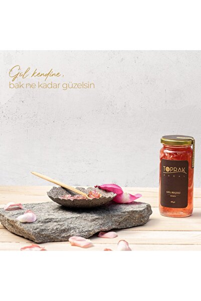 Toprak Doğal Gül Reçeli 300 G Isparta, Yeni Sezon Gül Reçeli - Doğal Katkısız Gül Reçeli - Taze Gül Reçeli