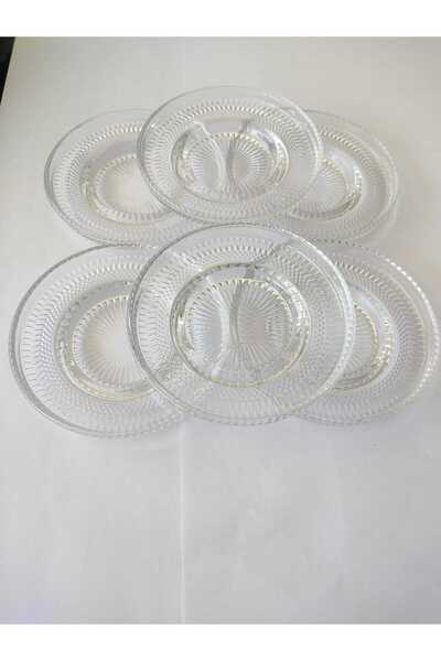 ALMARANDİ 6'lı Cam Çay Tabağı