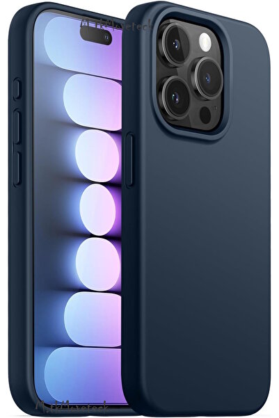 m.tk moveteck İphone 15 Pro Max Kılıf Kamera Çıkıntılı İçi Kadife Süet Yumuşak Lansman Renkli Silikon Grade Liquid