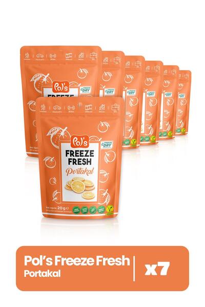 Pol's Freeze Fresh Portakal 20 GRx 7 Adet (Freeze Dry Dondurularak Kurutulmuş...