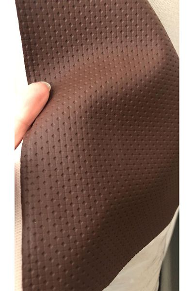 turkanlarhome Καφέ Χρώμα Dot Pattern Faux Leather Meter Fabrics (Αυτόματη ταπετσαρία, έπιπλα, τσάντες, χόμπι κ.λπ.)
