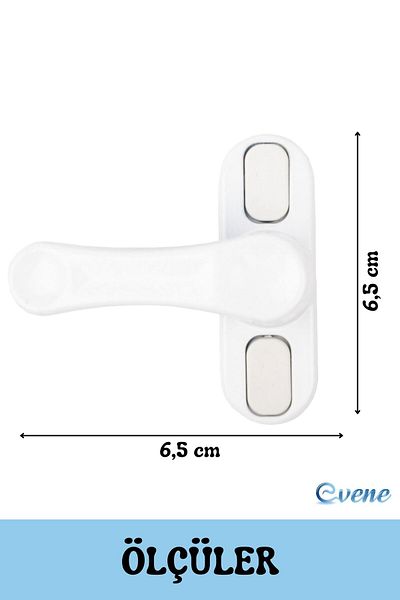 Evene Window Child Lock Window Lock Glass Lock Safety Child Lock Door Latch 3 Pieces White
