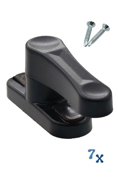 Evene Window Child Lock Window Lock Glass Lock Safety Child Lock Door Latch 7 Pieces Black