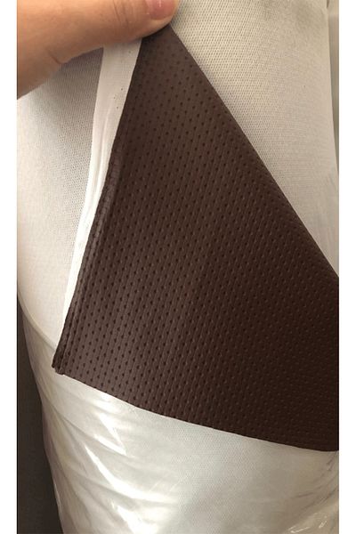 turkanlarhome Καφέ Χρώμα Dot Pattern Faux Leather Meter Fabrics (Αυτόματη ταπετσαρία, έπιπλα, τσάντες, χόμπι κ.λπ.)