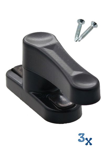 Evene Window Child Lock Window Lock Glass Lock Safety Child Lock Door Latch 3 Pieces Black