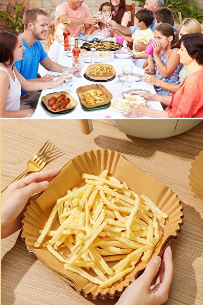 Buffer ® 50 Pieces of Air Fryer Cooking Paper Disposable Oil-Proof 23 Cm Square Cooking Paper