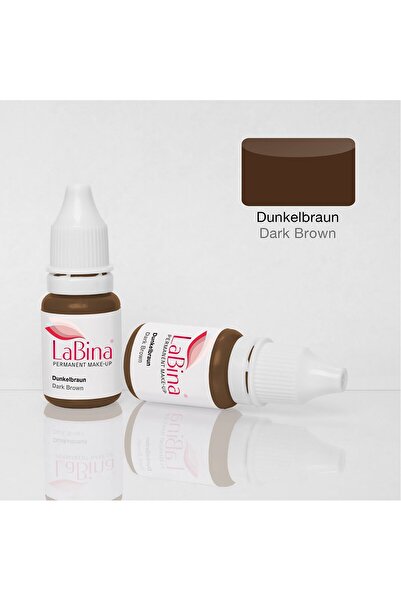 LABİNA Dunkelbraun - Koyu Kahve Kalıcı Makyaj Pigmentasyon Kaş Pudralama Boyası 10 ml