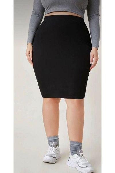 CNG MODA King Size Office Stylish Scuba Fabric Pencil Skirt