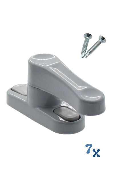 Evene Window Child Lock Window Lock Glass Lock Safety Child Lock Door Latch 7 Pieces Gray