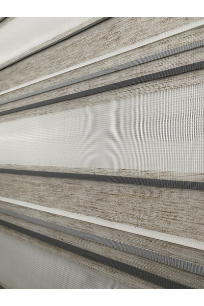Storium Perde Antrasit/gri Pliseli Keten Efektli Lüks Zebra Perde
