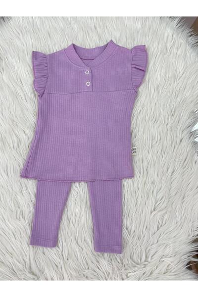 Kolu fırfırlı kız bebek takım