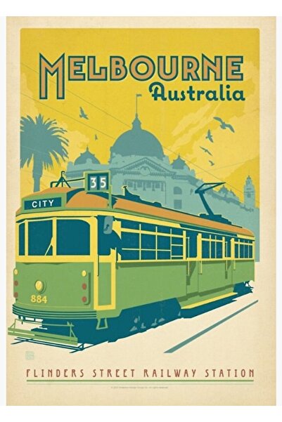 Universal Poster decorativ din lemn Melbourne Australia