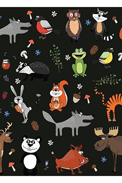 Universal Model cu animale din pădure Pictură Poster din lemn decorativ