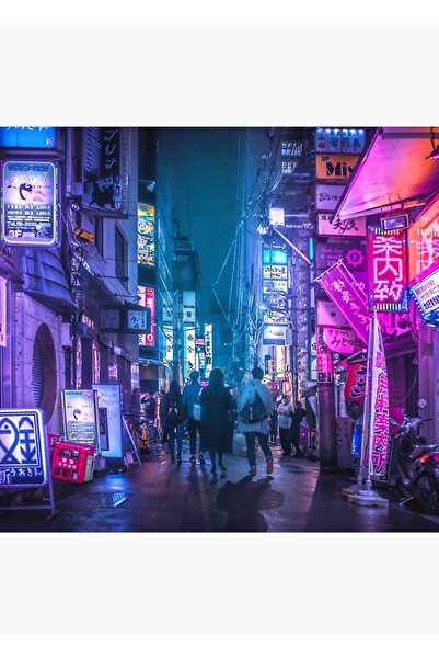 Universal Τόκιο Νέο Φιούτουρ Σάιμπερπανκ Ξύλινη Διακοσμητική Αφίσα Τέχνης