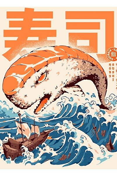 Universal Tablou Moby Sushi Poster din lemn decorativ