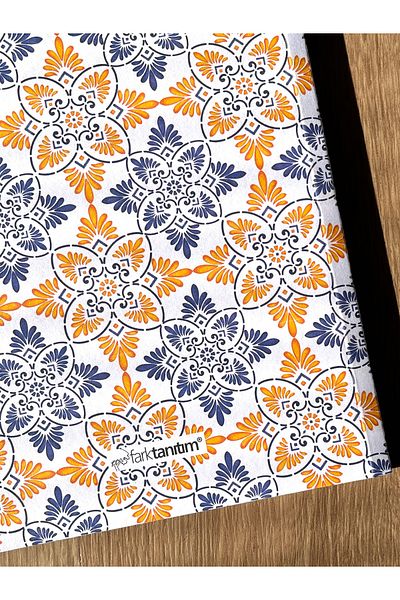 Fark Tanıtım American Hardcover, A5 Unlined Notebook, 60 Sheets, 90gr. Ivory Paper(MEDITERRANEAN PATTERN COVER)