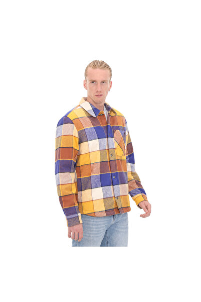 Timberland B0A6G5SDY11-R Timberland Sherpa Lined Overshirt Ανδρικό πουκάμισο μπλε