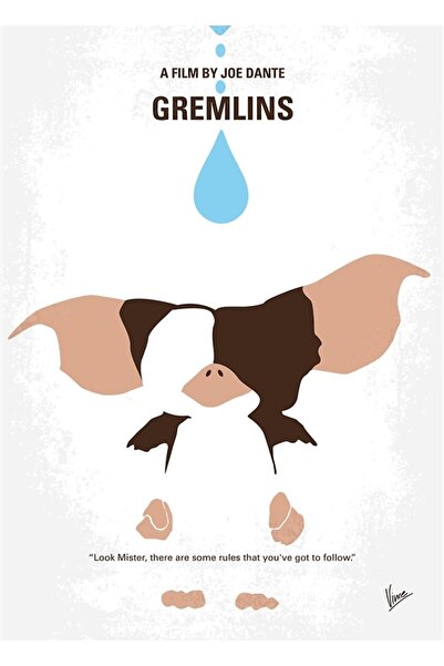 Universal No451 - Gremlins Minimalistički filmski poster, drveni poster, deko...