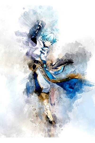 Universal Chongyun - Poster decorativ din lemn cu efect de Genshin