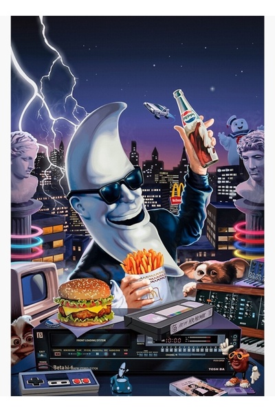 Universal Διακοσμητική Ξύλινη Αφίσα Πίνακα Mac Tonight