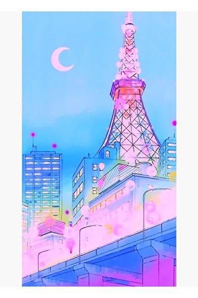 Universal Sailor Moon Twilight Tokyo Anime Fundal pictat Poster din lemn deco...