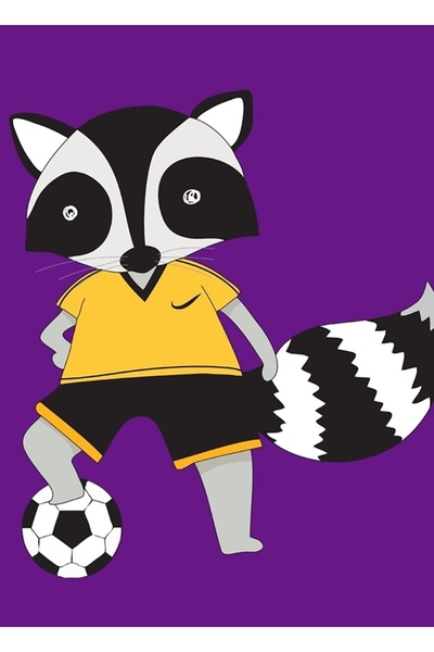 Universal Ζώα κινουμένων σχεδίων που παίζουν ποδόσφαιρο Αθλητικά έργα ζωγραφι...