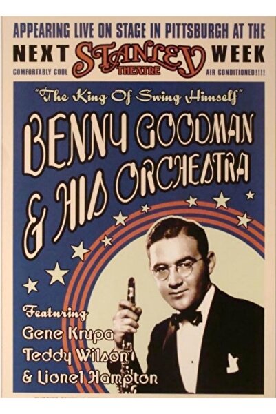 Universal Poster decorativ din lemn Benny Goodman