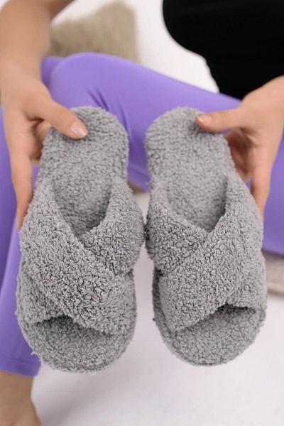 Moda Frato Modafrato Towel Cross Papuci de interior pentru femei Papuci de iarnă Silent Talpă