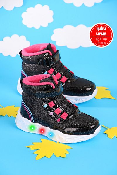 Vojo Play Comfort - Light Sole and Velcro Lighted Girl's Boots