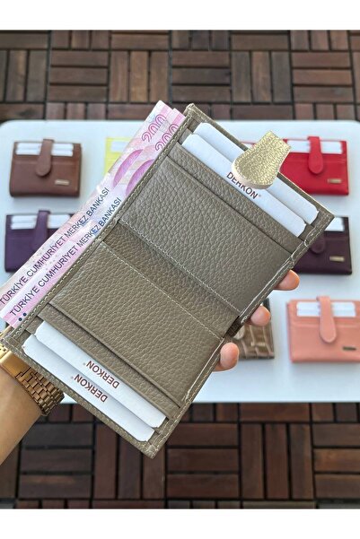 DERKON ΝΕΟ ΣΤΥΛ ΜΙΚΡΟ ΓΝΗΣΙΟ ΔΕΡΜΑΤΙΝΟ ΠΟΡΤΟΦΟΛΙ MINK ΧΡΩΜΑ