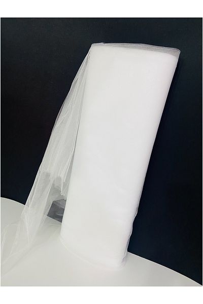 ZEYMERADE White Decoration Tulle, Gift Bundle Dowry Party Suitcase Door Birthday Decoration Tulle Length 1 Mt Width 3 Mt