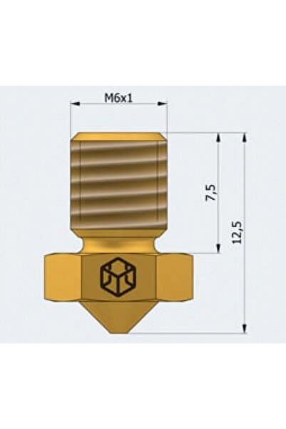 CSATech V6 0.4mm Pirinç Nozzle 10'lu Paket